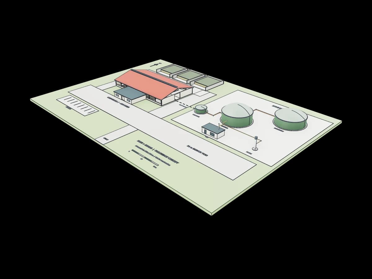 Farm With Biogas Plant