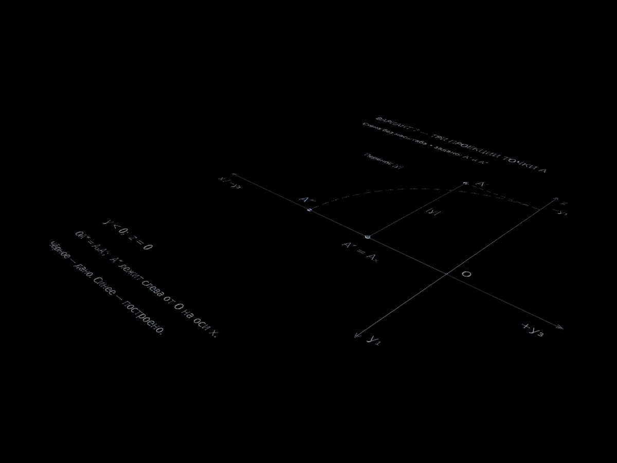 Descriptive Geometry Point Projection