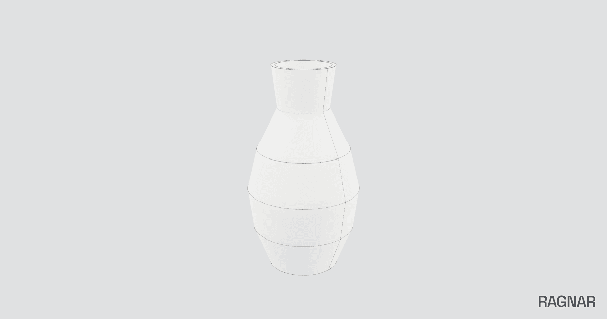 Plain tall vase