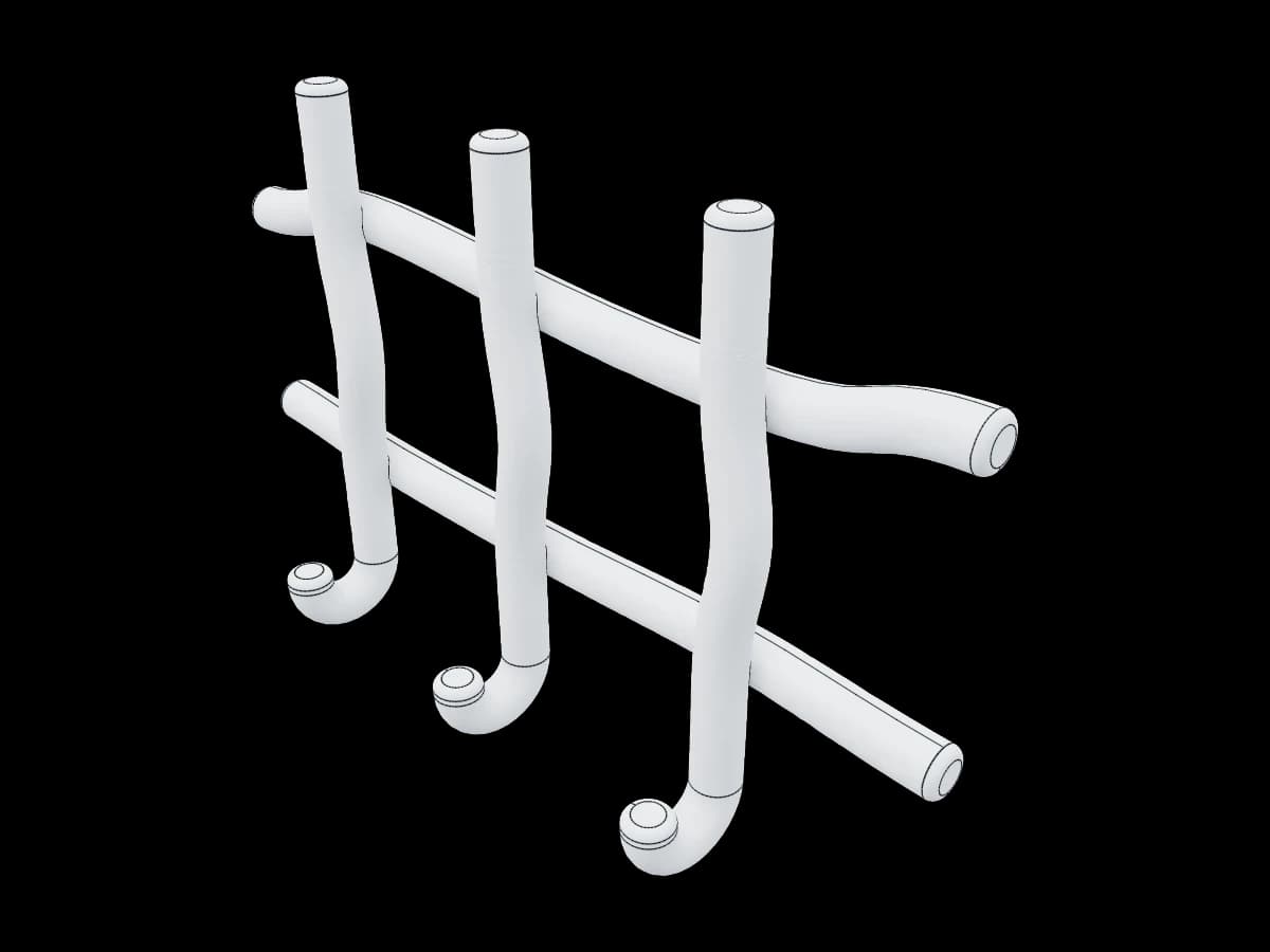 Three-hook Wall Rack