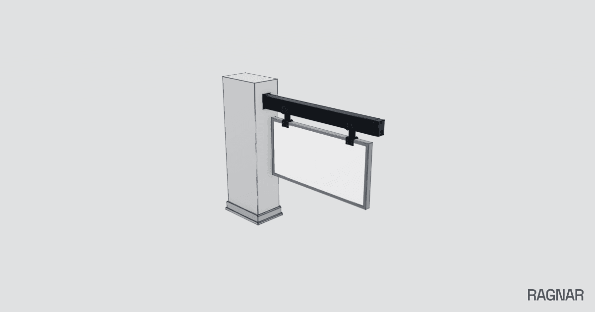 Cantilevered Monument Sign