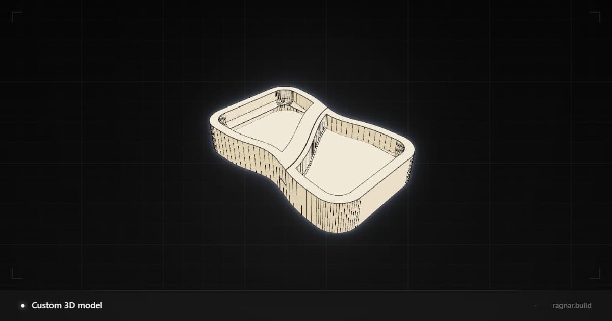 Interlocking Wood Kidney Tray