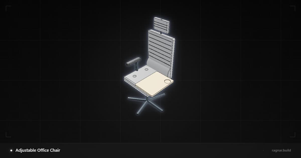 Office chair with tablet
