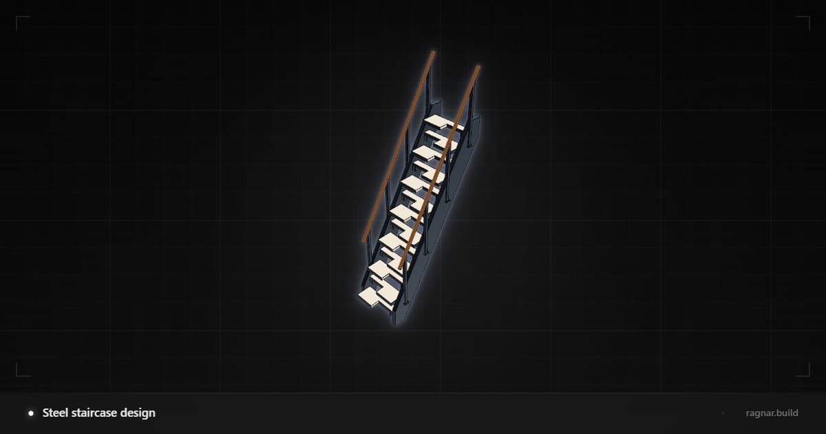 Steel staircase design