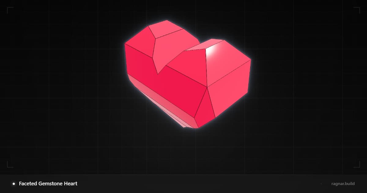 Faceted Gemstone Heart