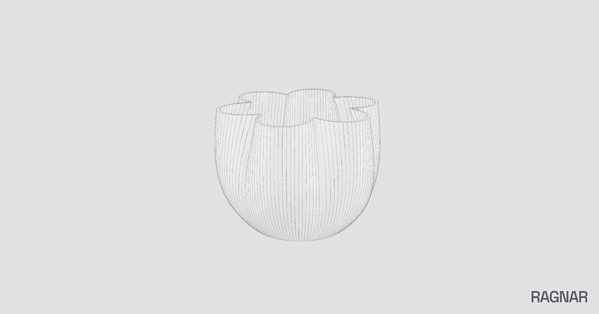Fluted Lobe Vase