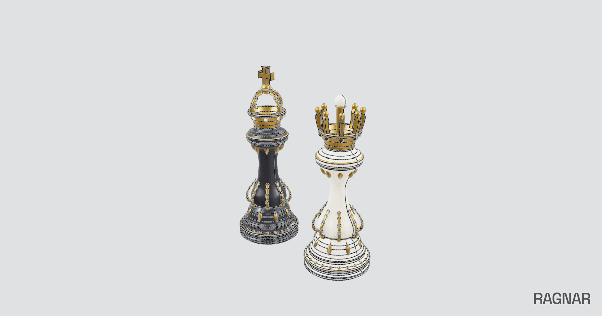 Baroque chess pieces