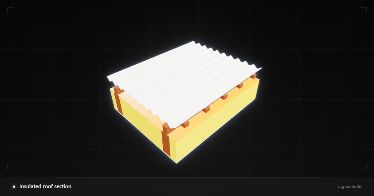 Insulated roof section