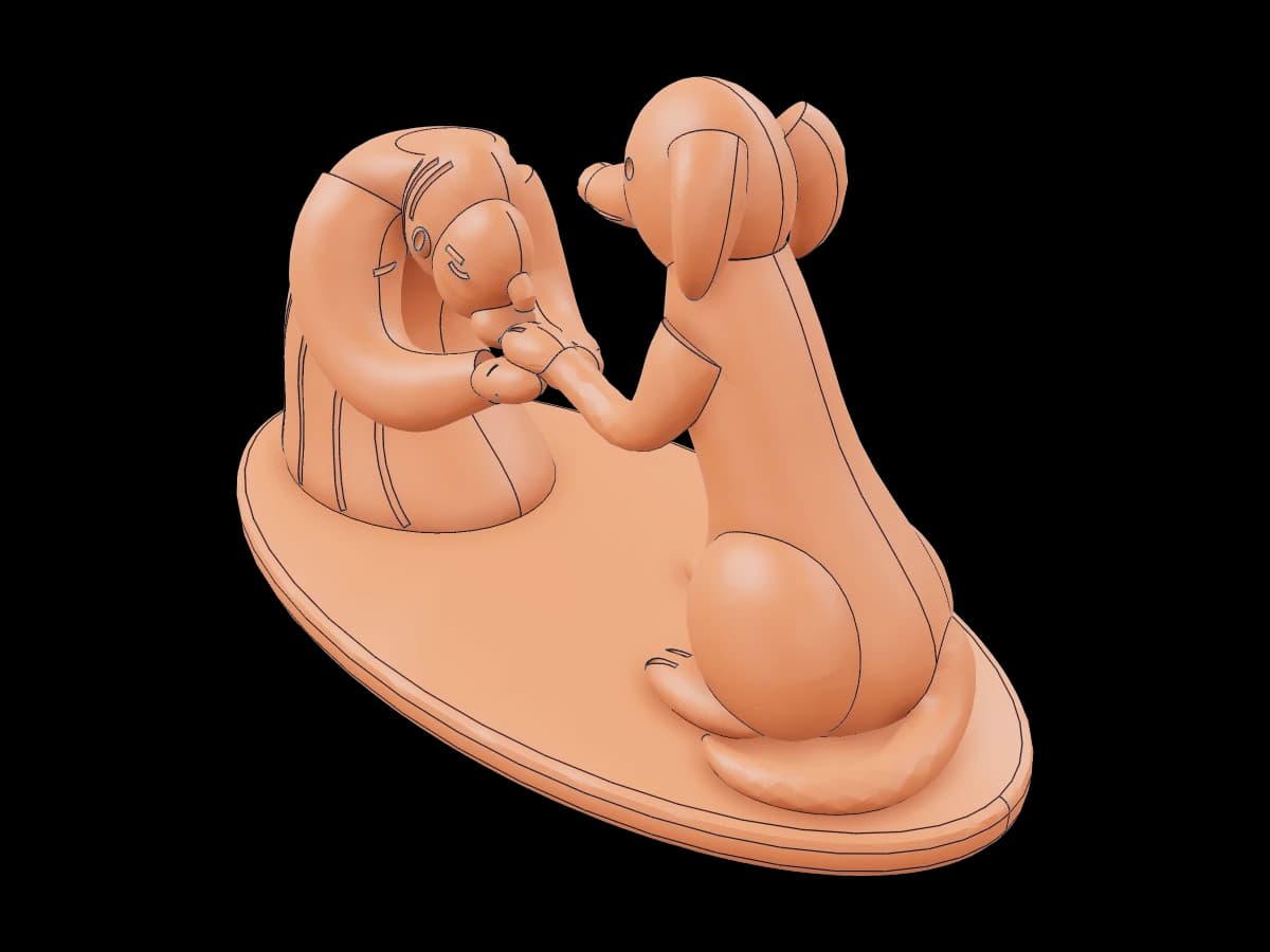 Majnun and the Dog Statue