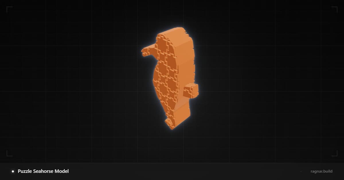 Puzzle Seahorse Model