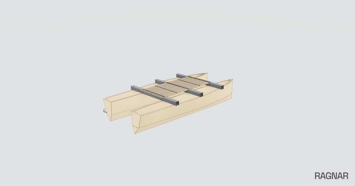 Wooden Sailing Catamaran
