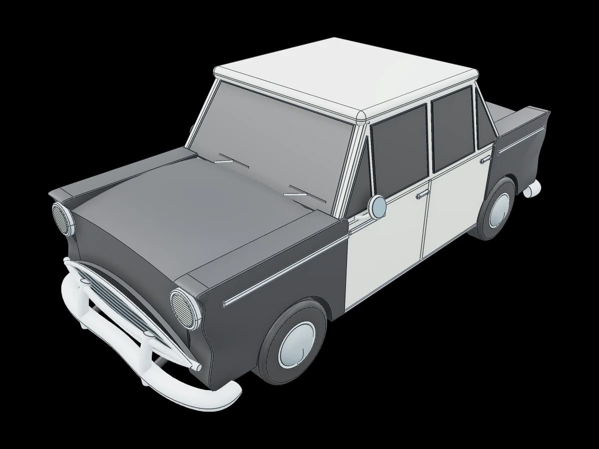 Realistic Cartoon Car
