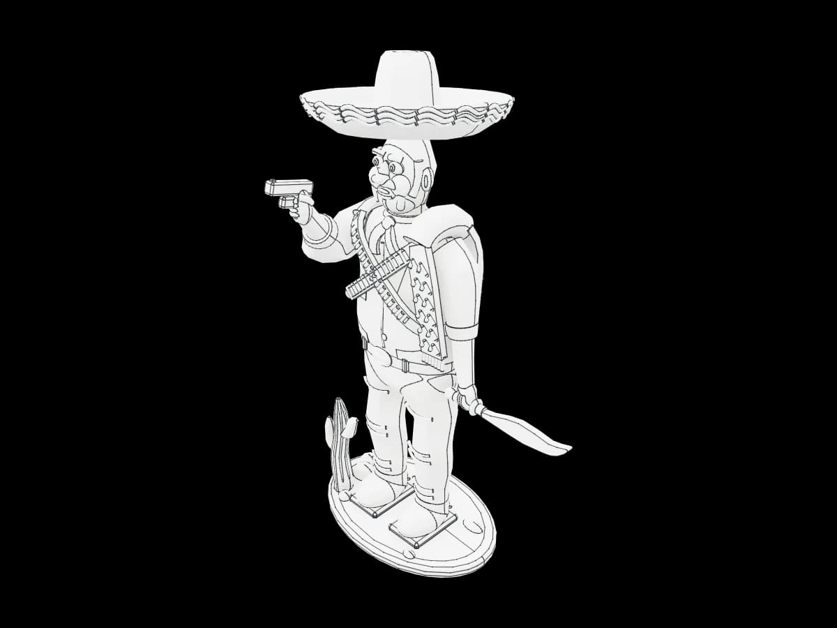 Mexican Bandit Figurine