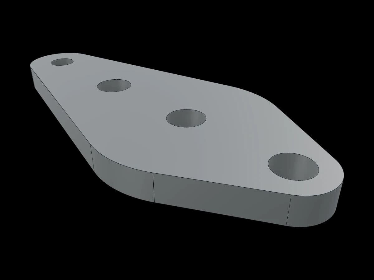 Four-Hole Tapered Plate
