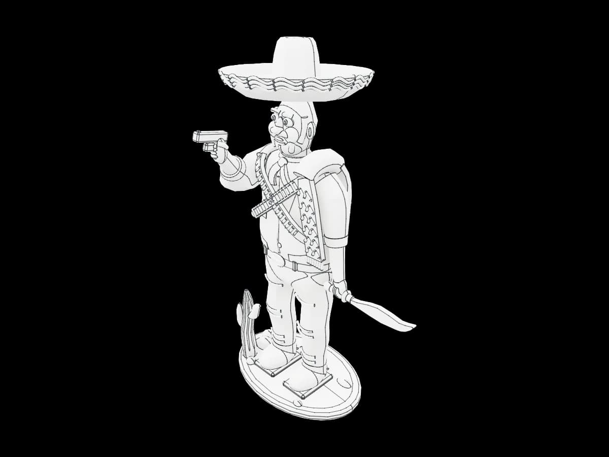 Mexican Bandit Figurine