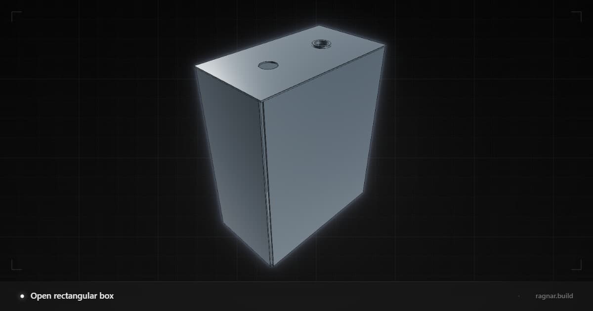 Open rectangular box