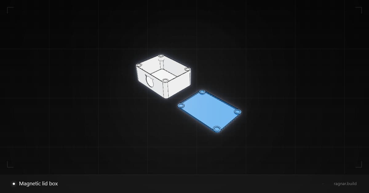 Magnetic lid box