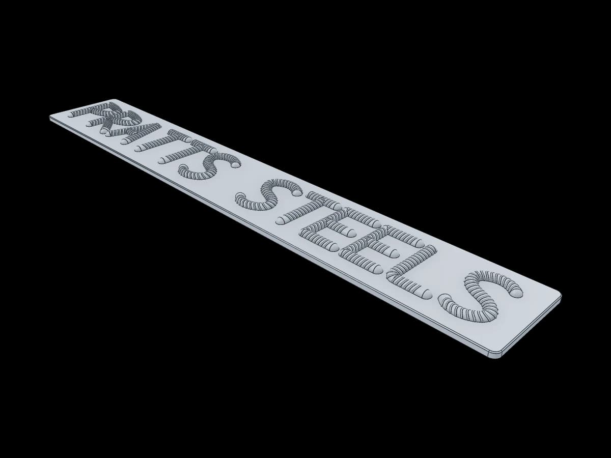 Welded Text Sign