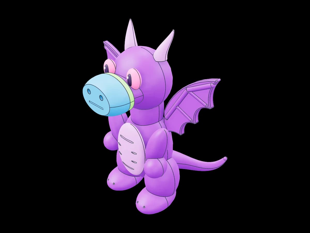Purple Dragon With Muzzle
