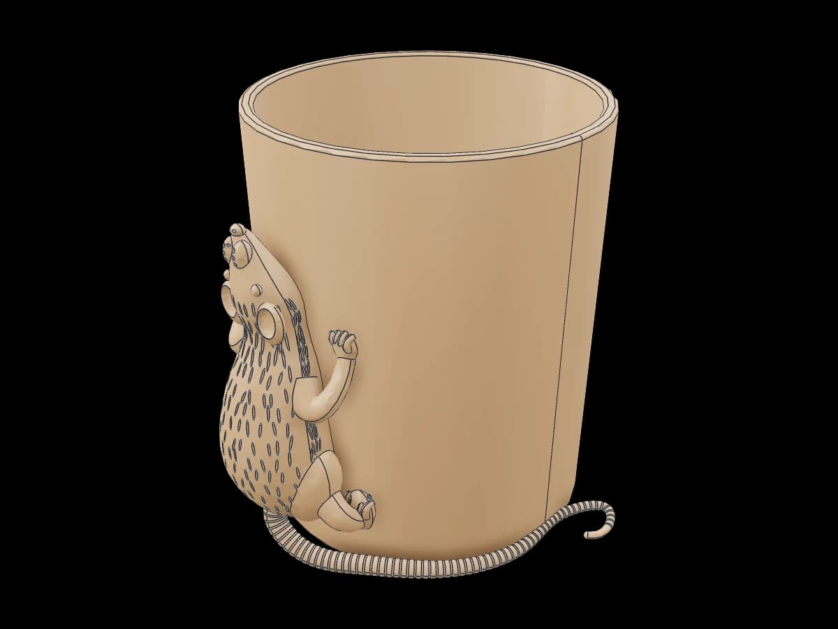 Climbing Rat Ornament Cup