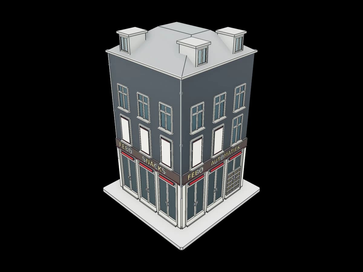 FEBO Corner Building Miniature