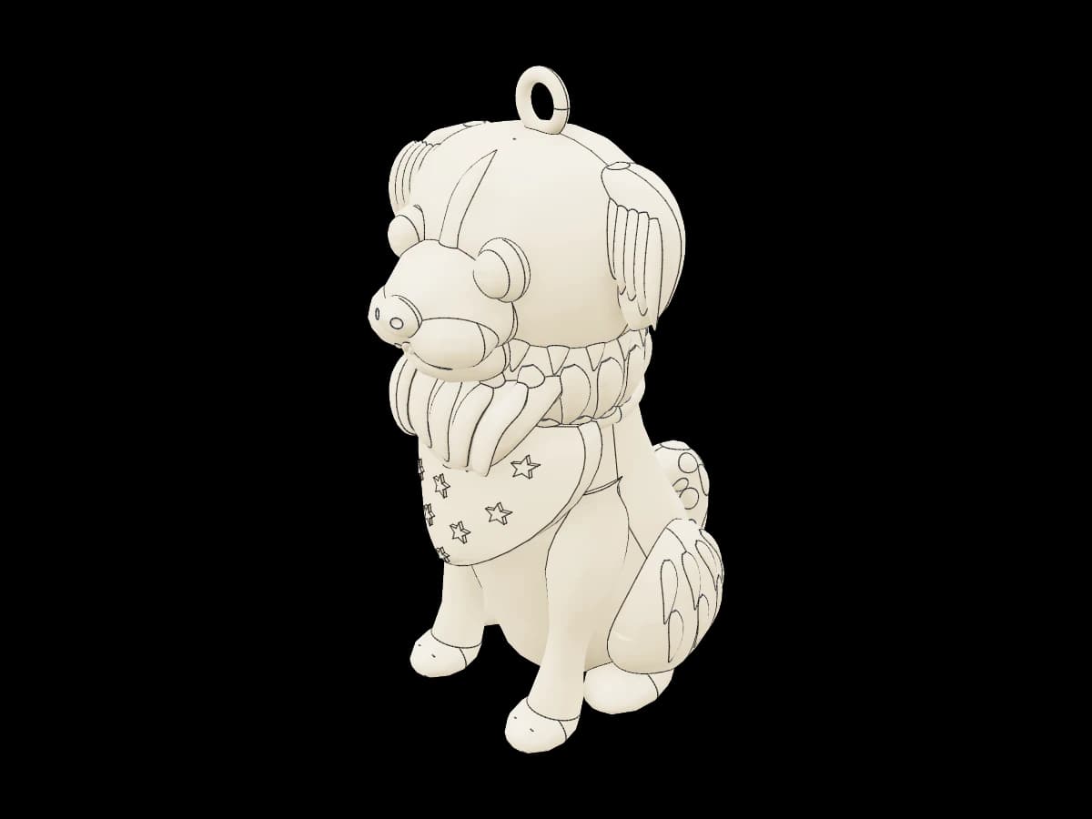 Seated Dog Ornament