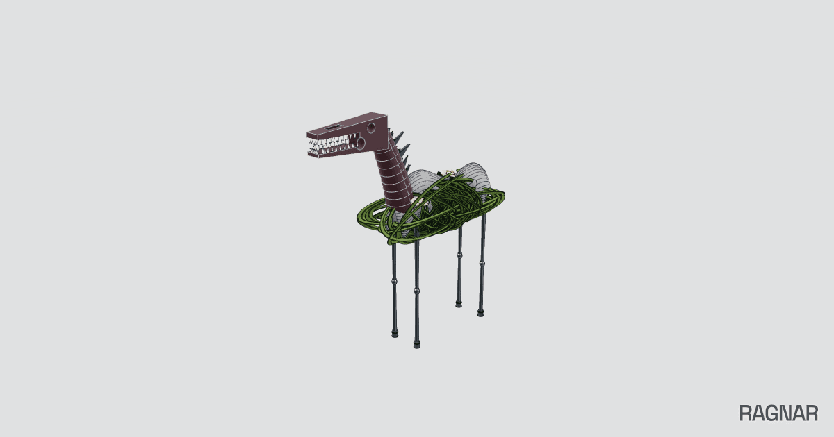 Gothic Horse Statue