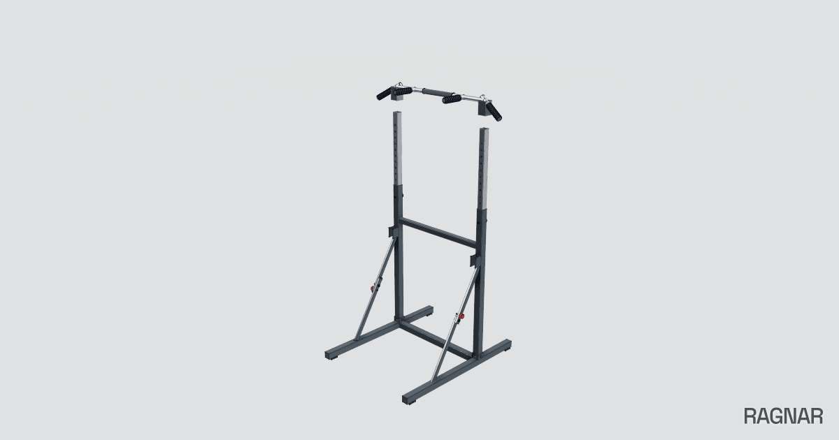 Folding floor bar