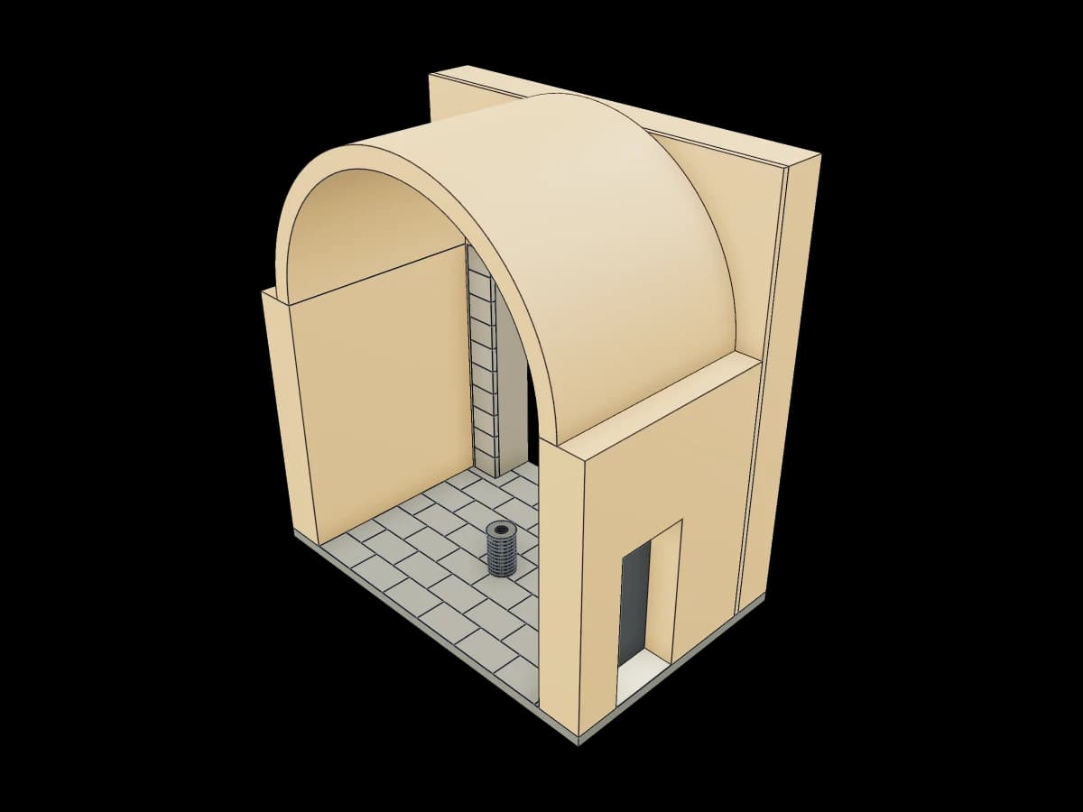 Arched stone passageway