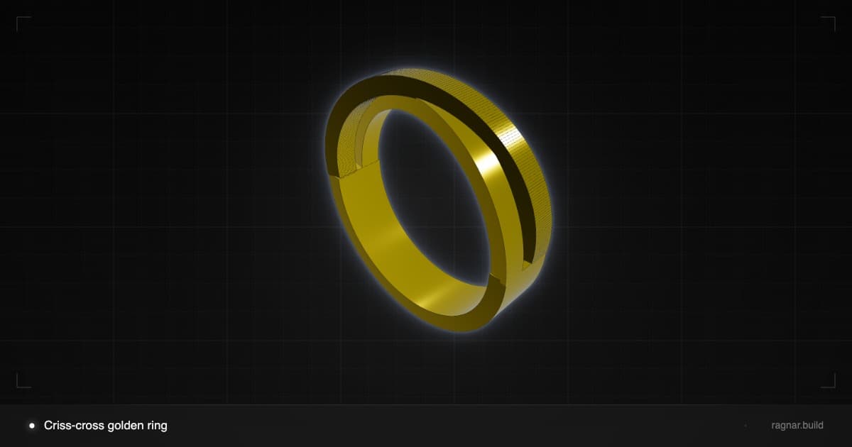 Criss-cross gold ring