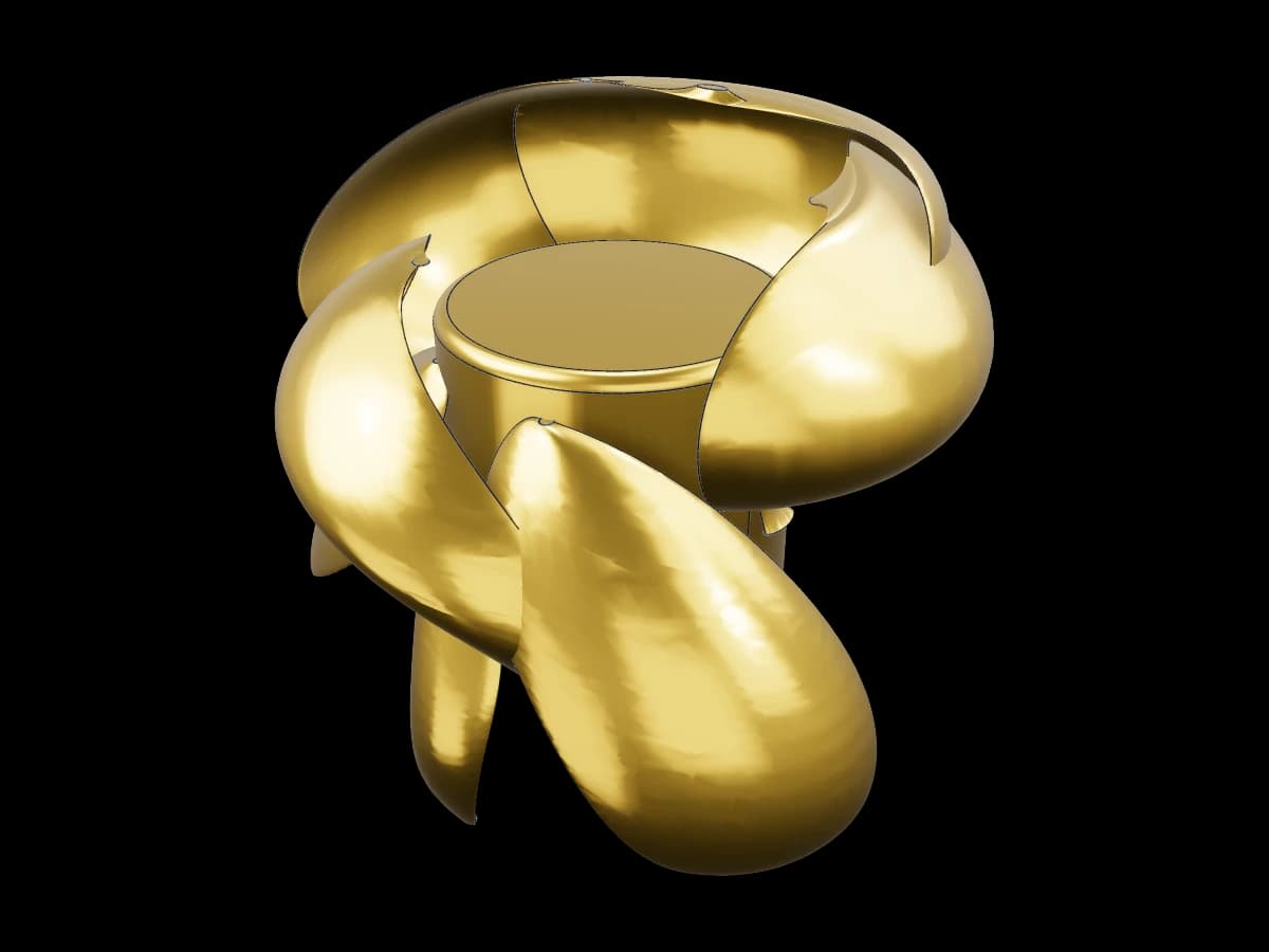 Organic Gold Sculpture