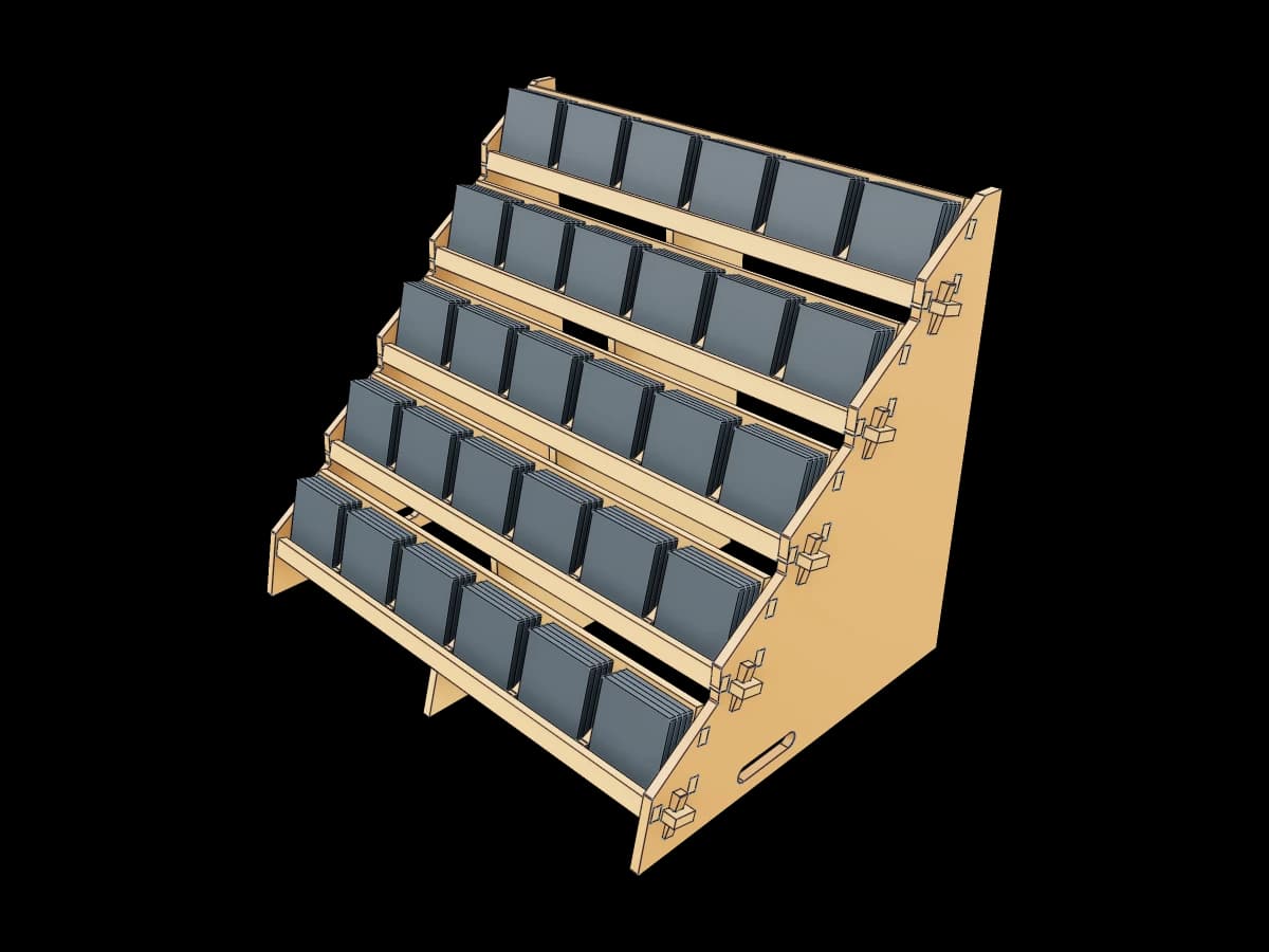 Wooden Tiered Coaster Stand