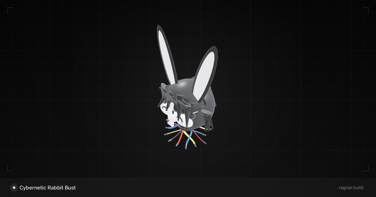 Cybernetic Rabbit Bust