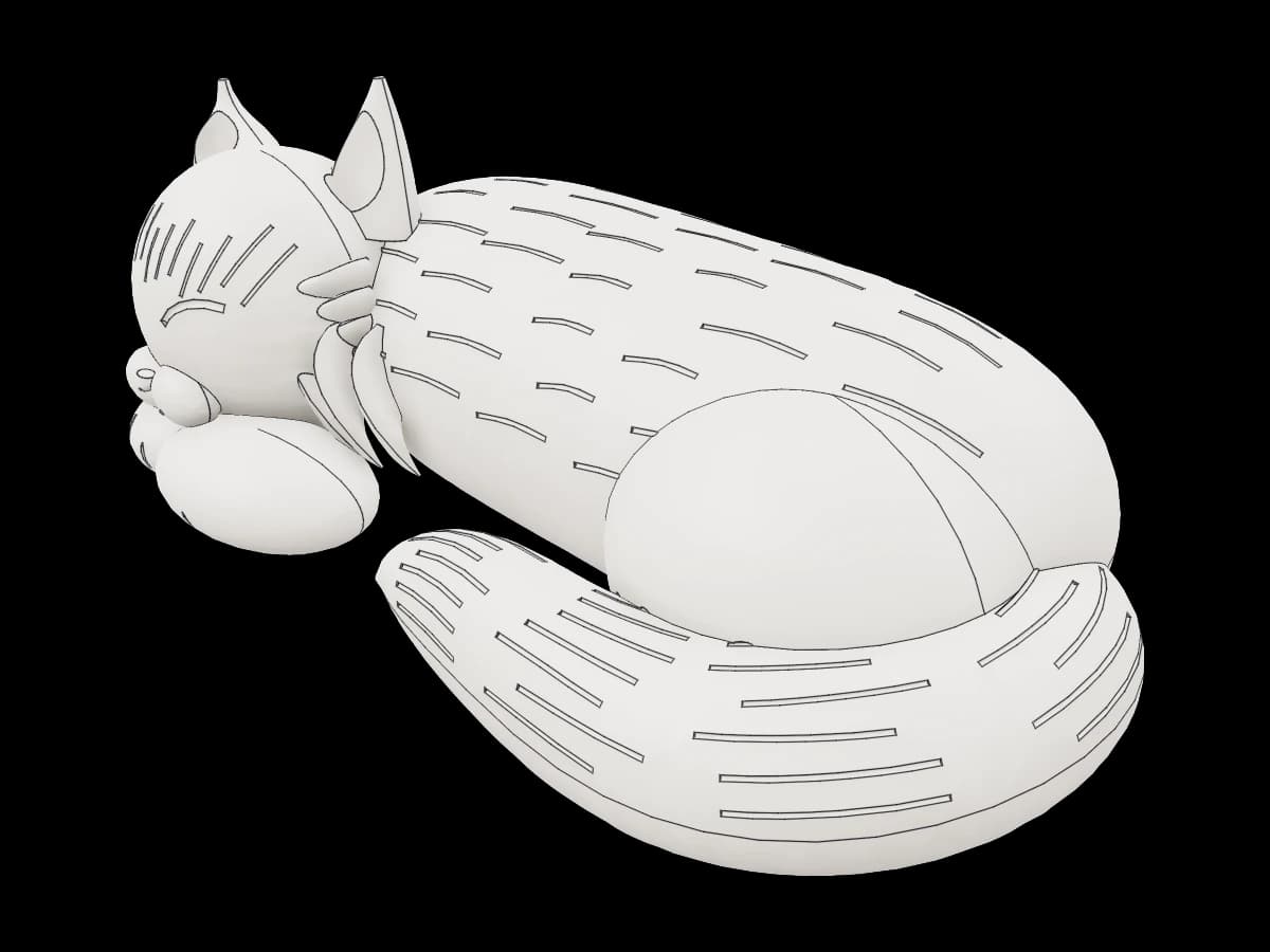 Fluffy Cat Laying Down