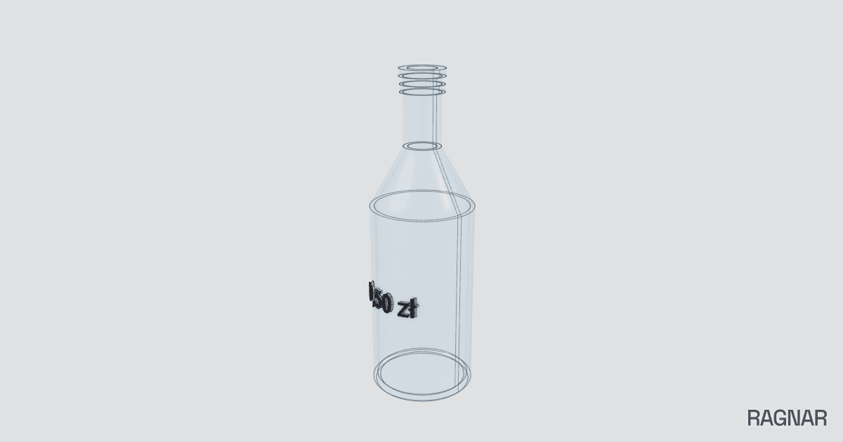 Glass deposit bottle