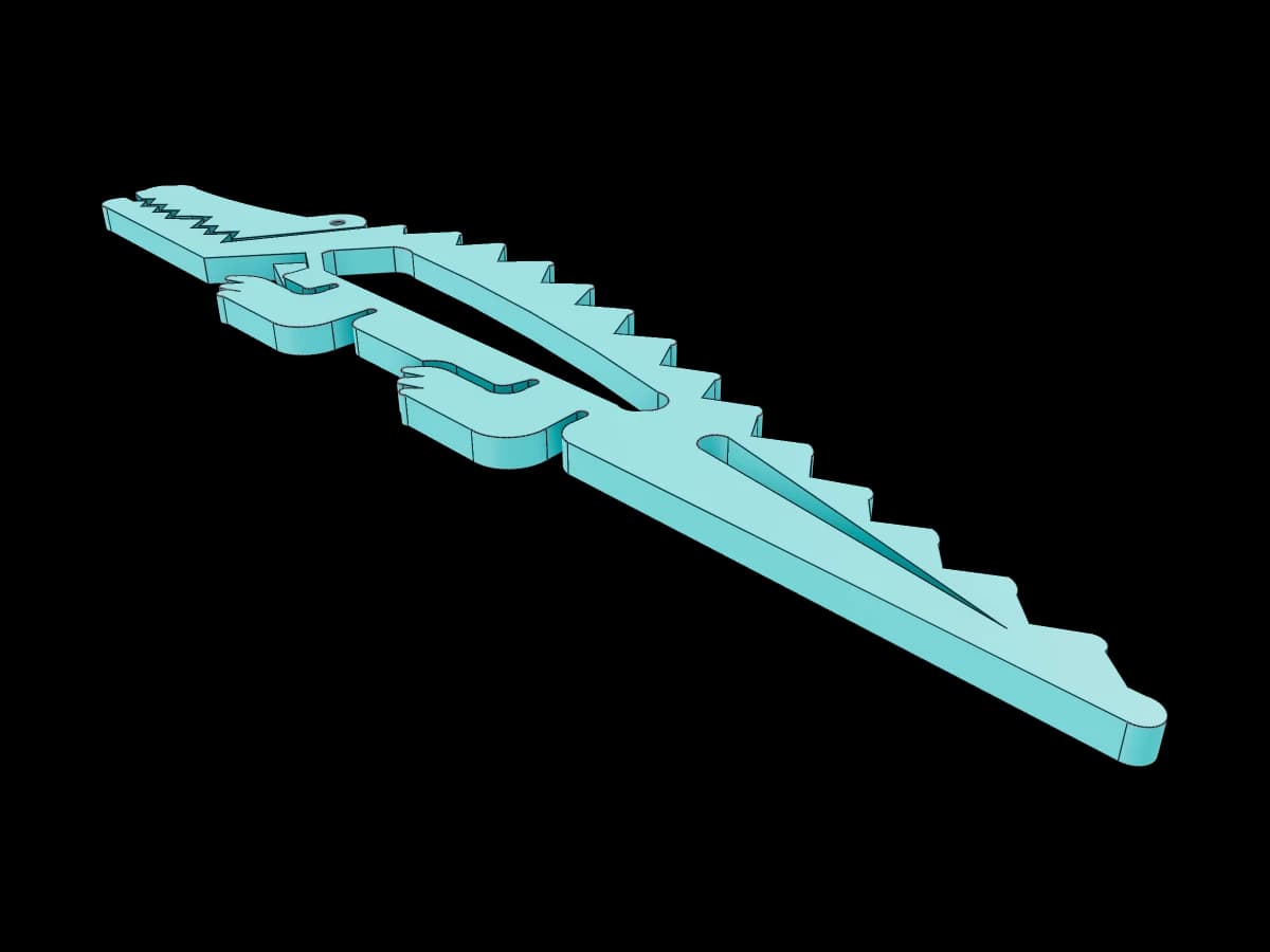 Stylized Crocodile Bag Clip