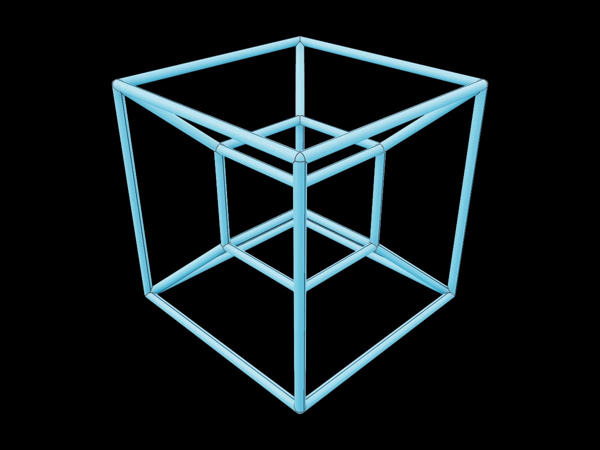 Four-dimensional cube