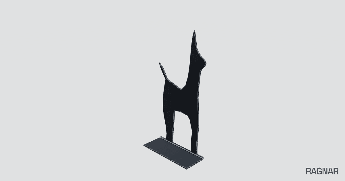 Metalowa figurka psa