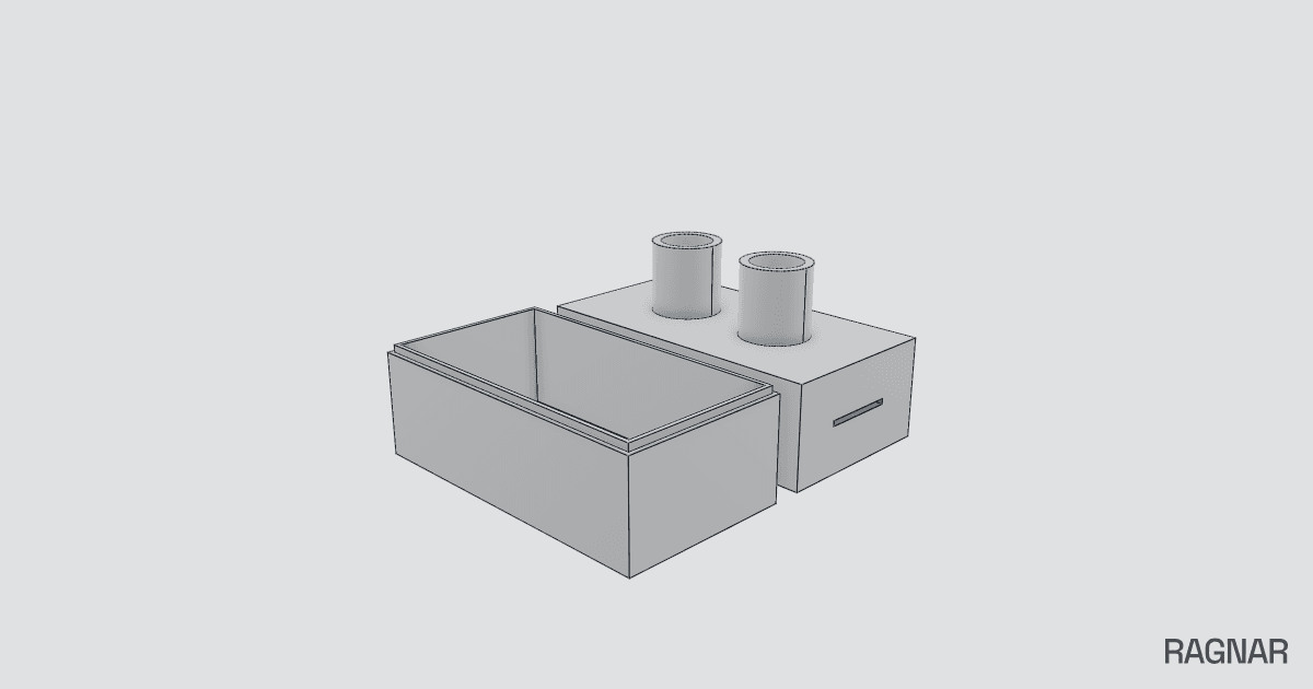 Split pipe box