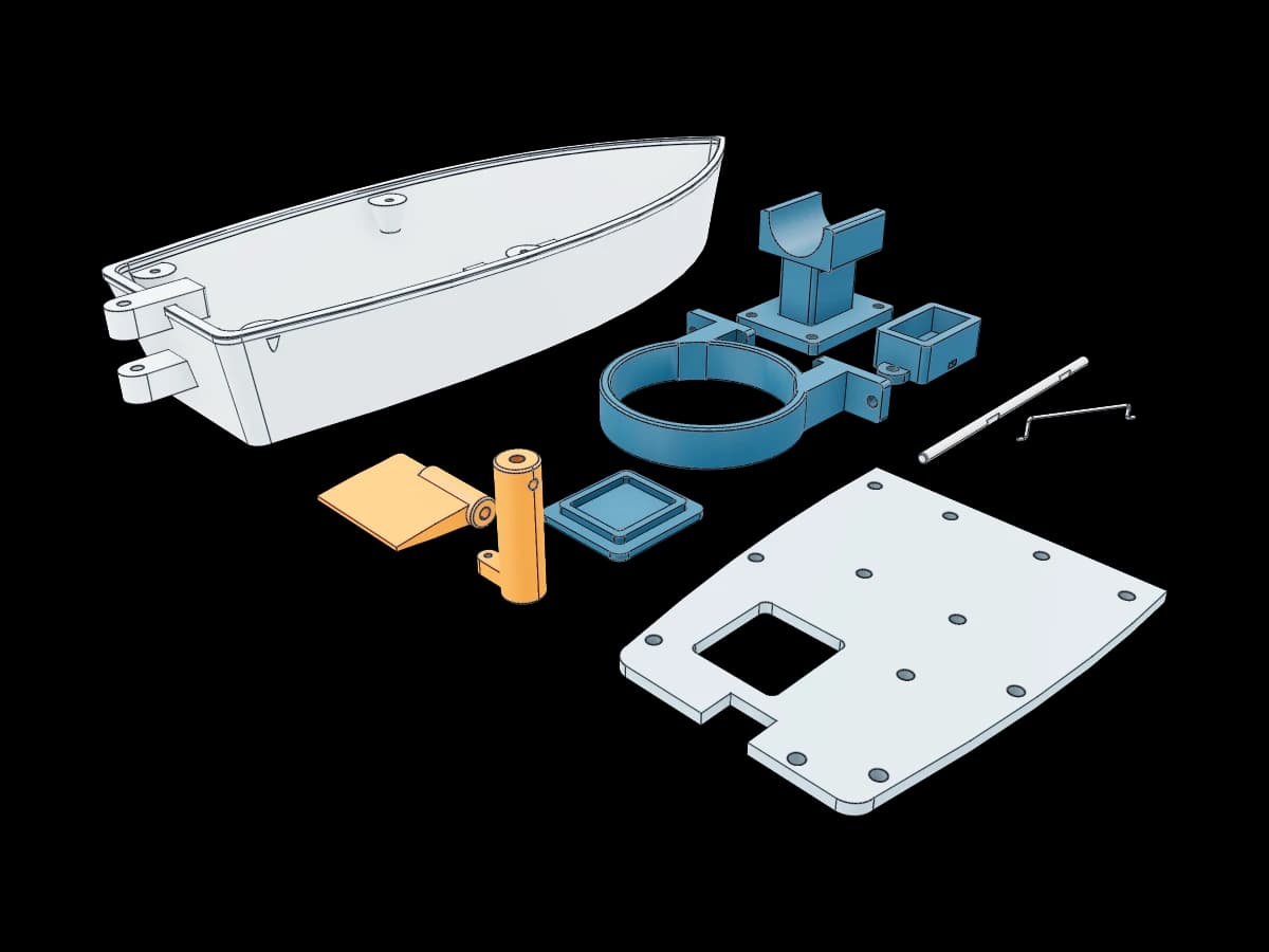Aerodynamisches Boot Mit Propellerring