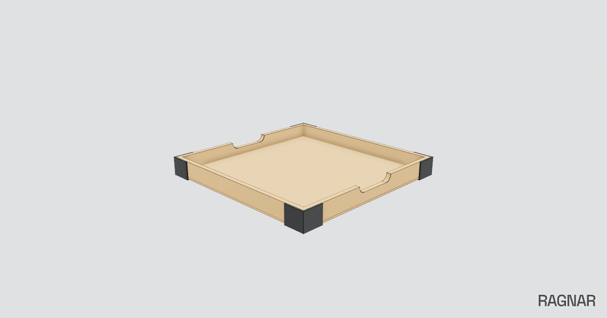 Cardboard handle tray