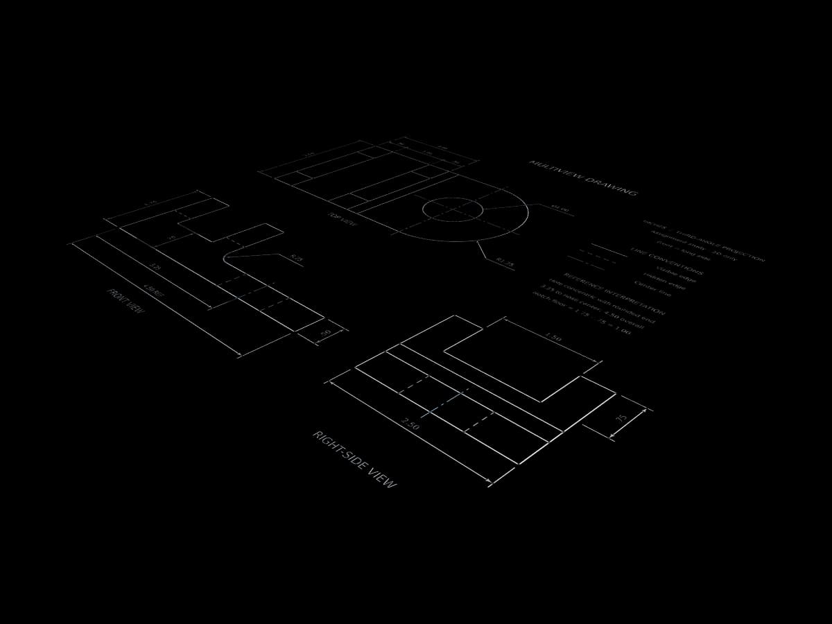 Orthographic Blueprint Study