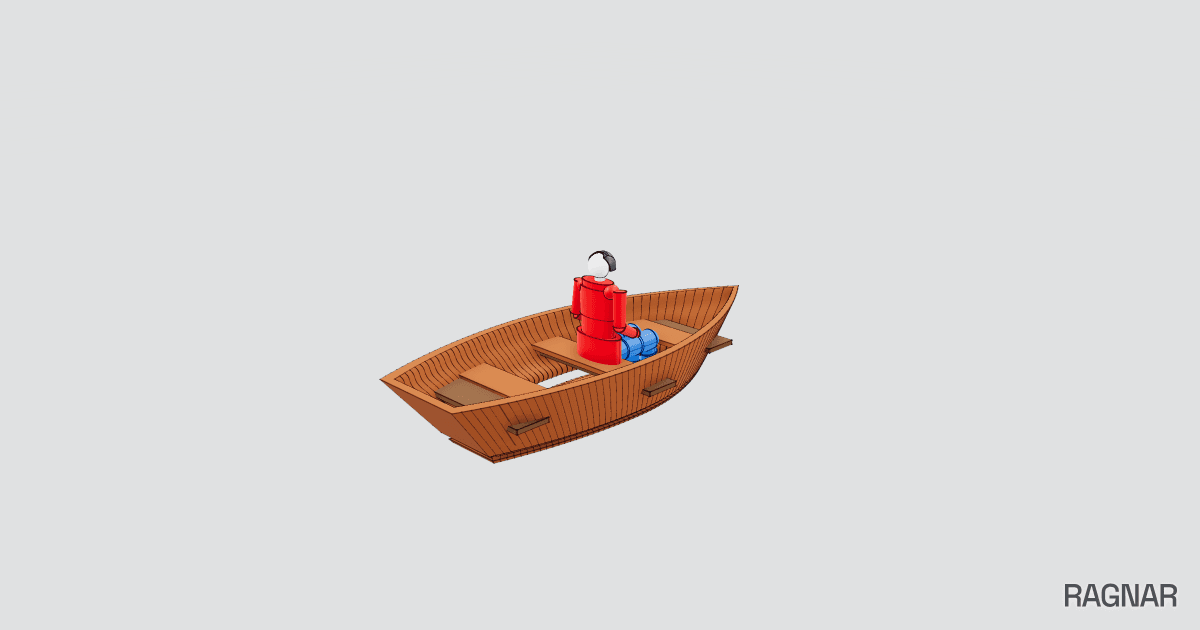 Wooden boat setup