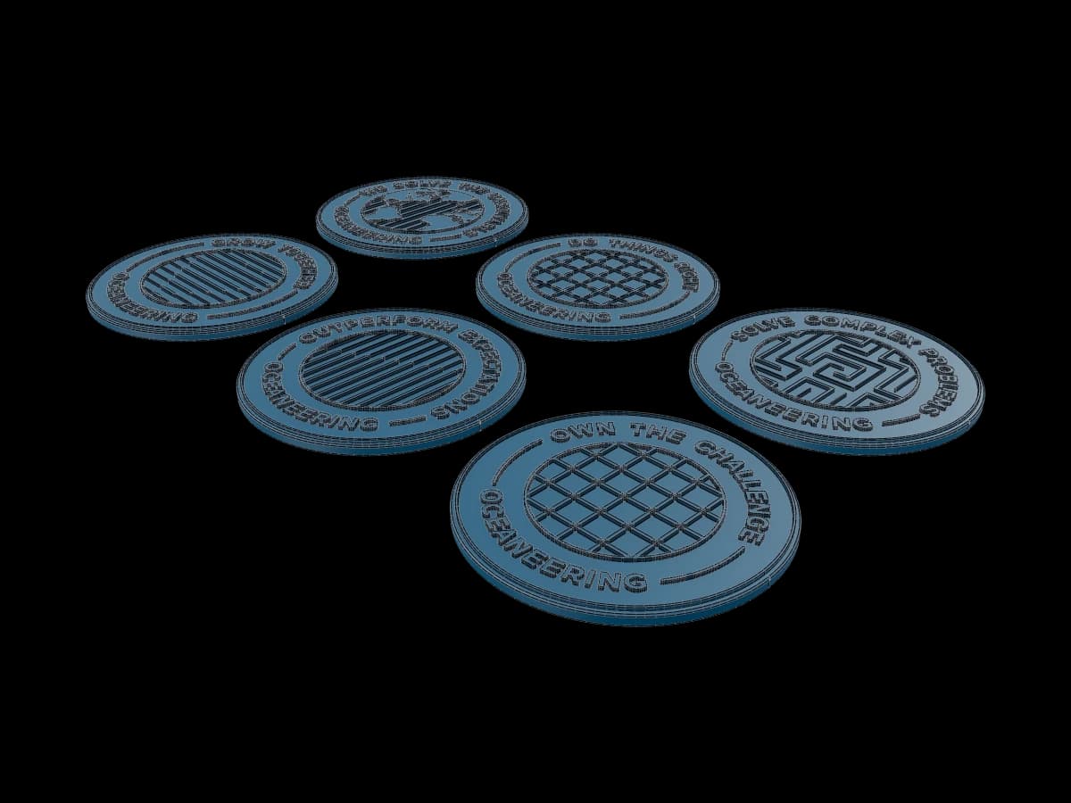 Oceaneering Core Values Coasters