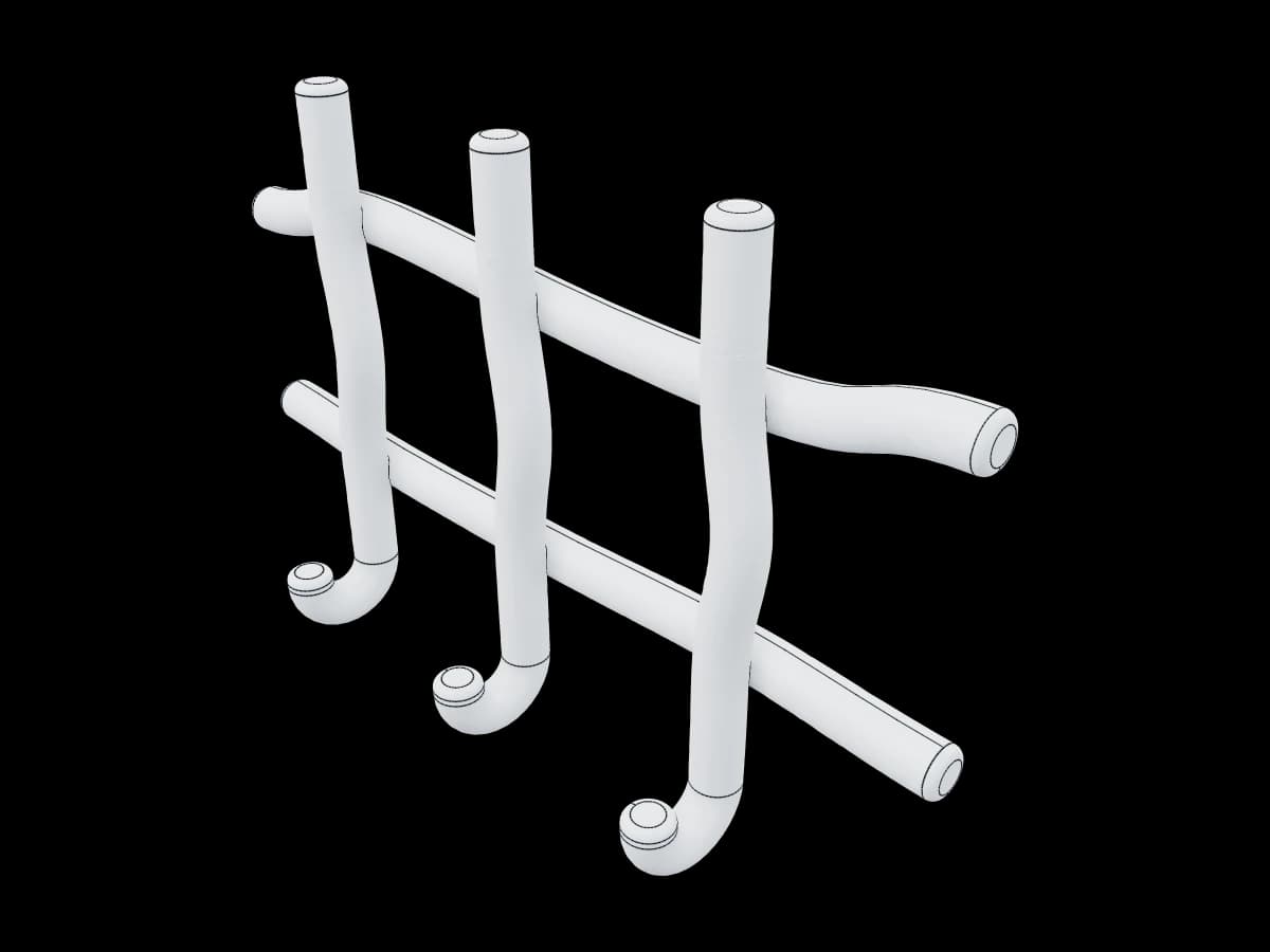 Three-hook Wall Rack