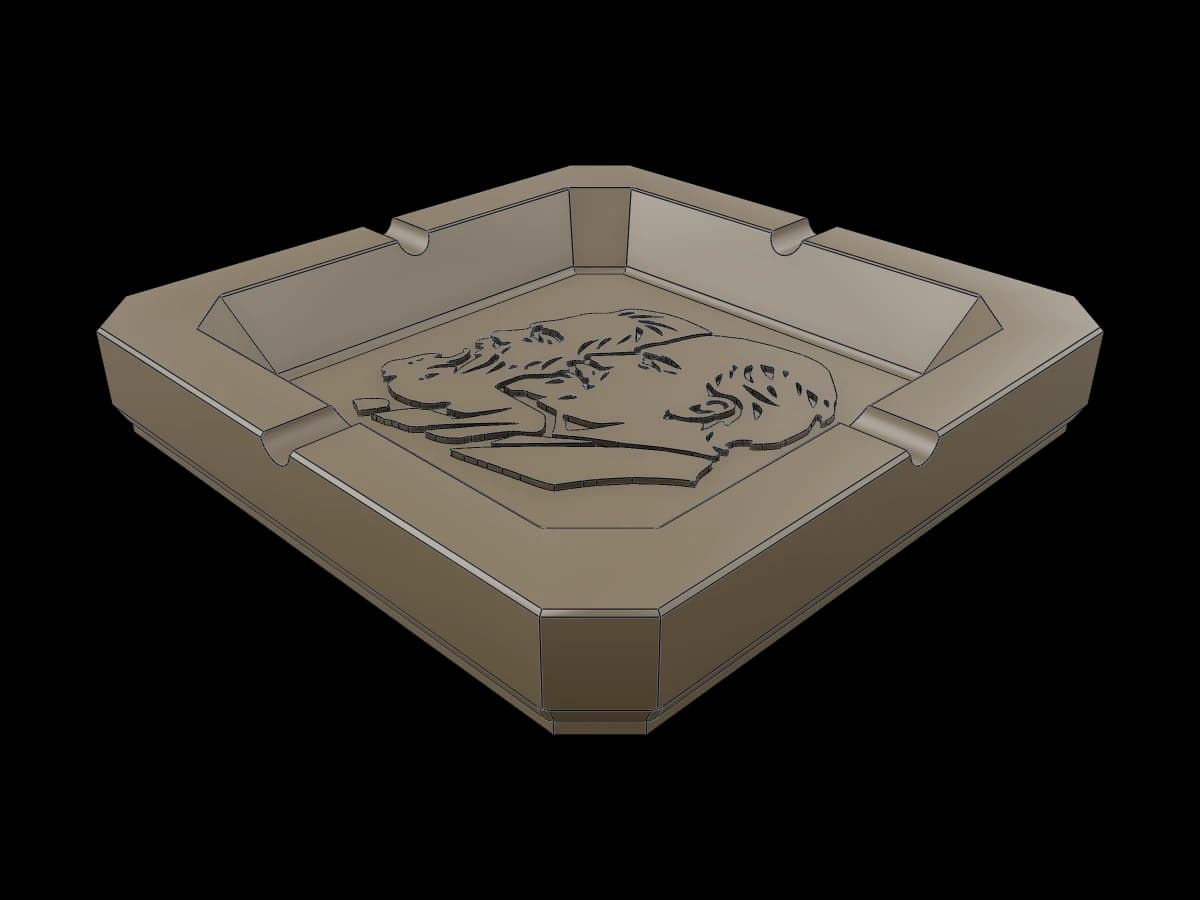 Brutalist Soviet Ashtray