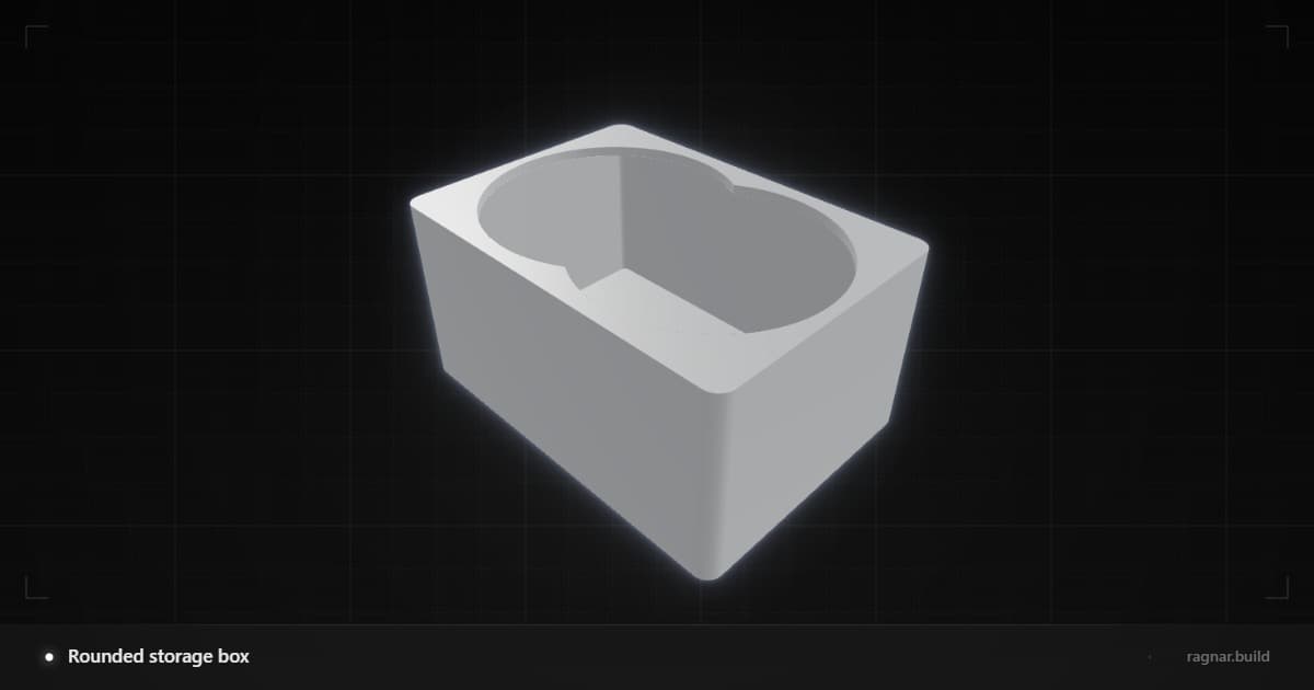 Rounded storage box
