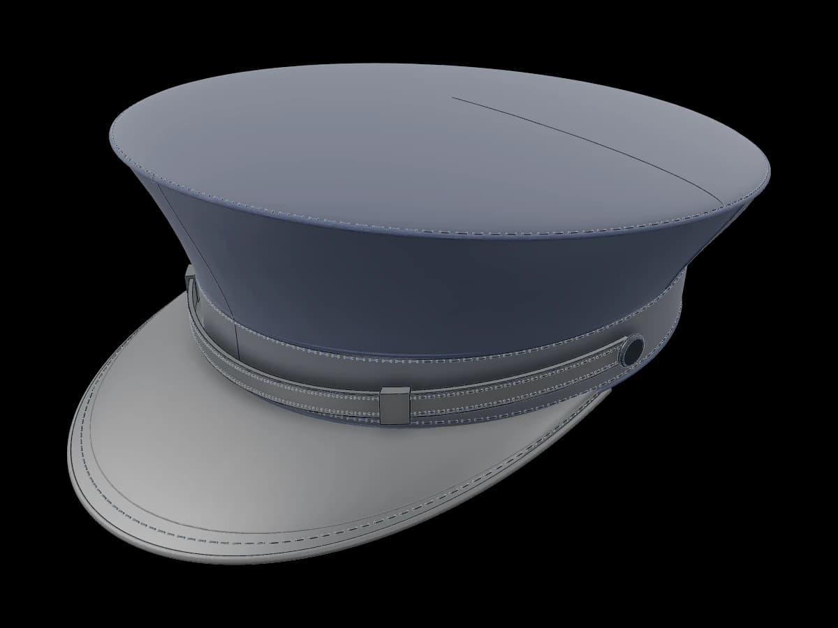 Detailed Military Peaked Cap