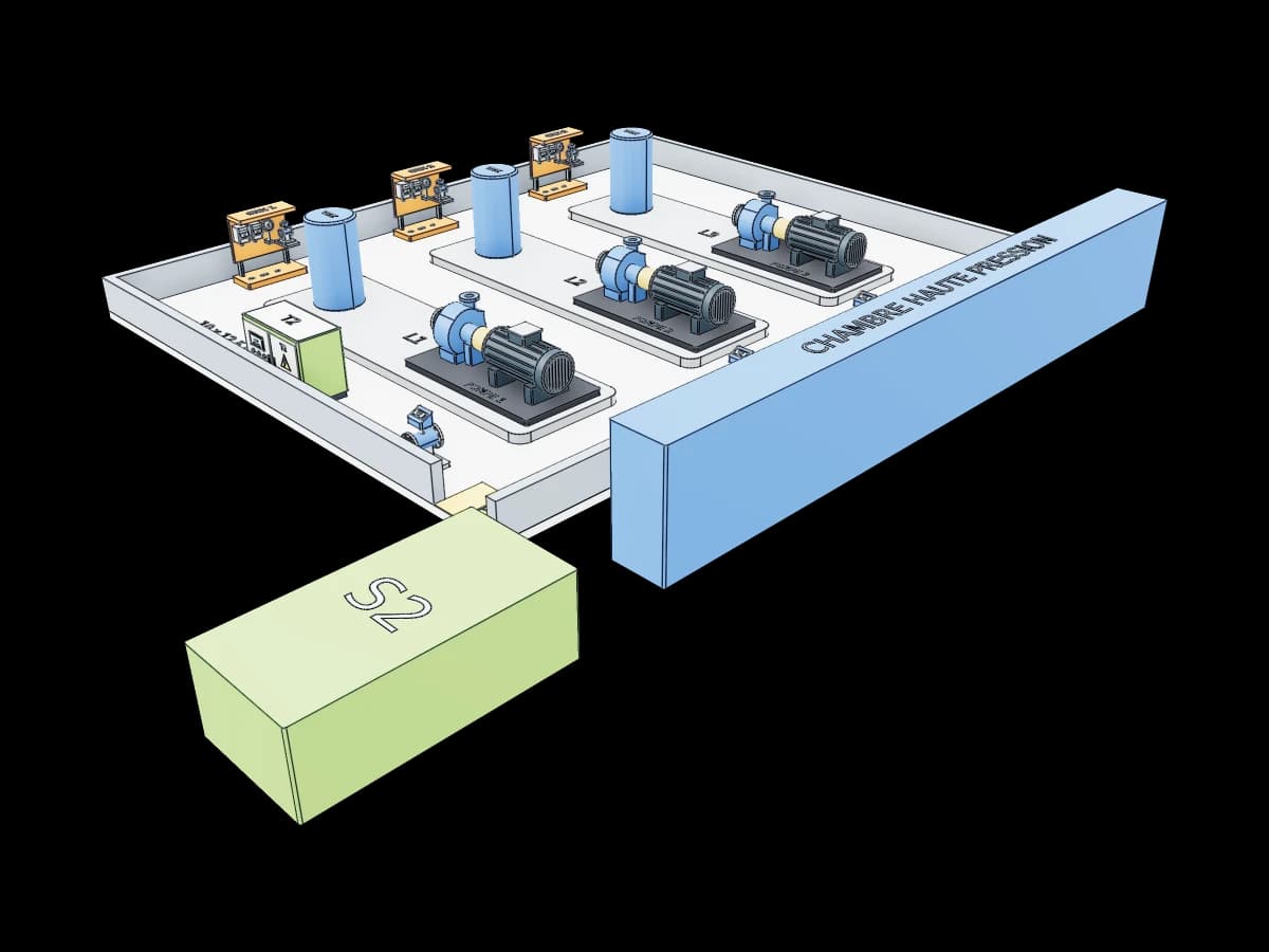 Industrial pump room layout