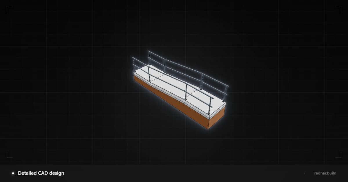 Concrete accessibility ramp